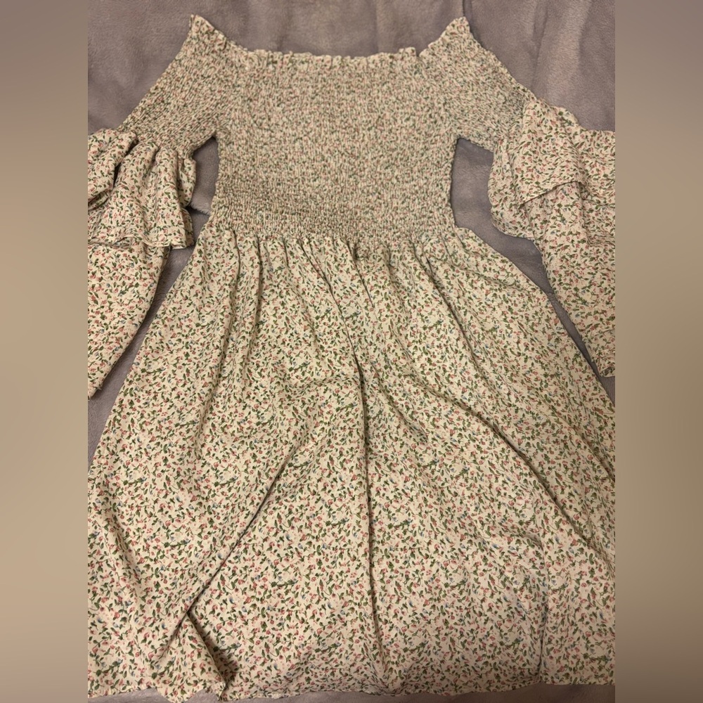 SHEIN Floral Off-Shoulder Mini Dress